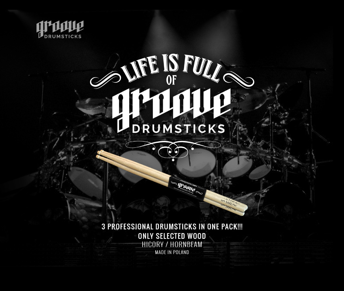 Groove Drumsticks – profesjonalne pałeczki perkusyjne